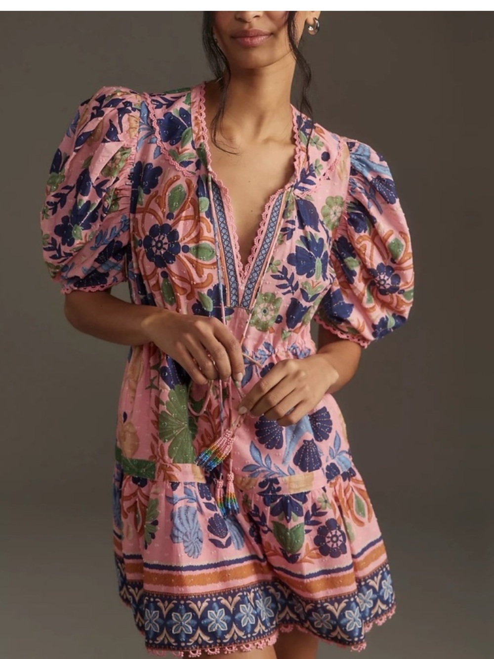 FARM Rio x Anthropologie Seashell Mini Dress – Size M